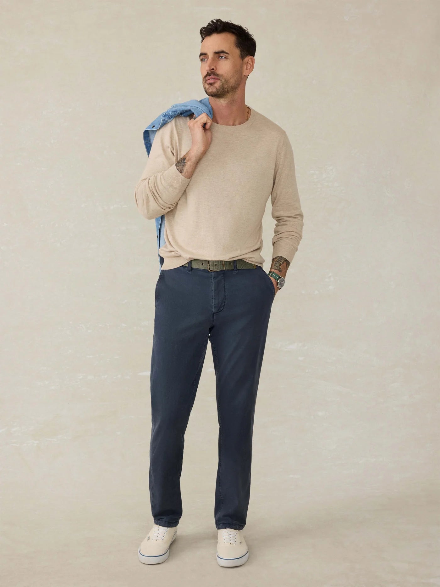 NELSON-Coastline Stretch Chino - Blue Nights